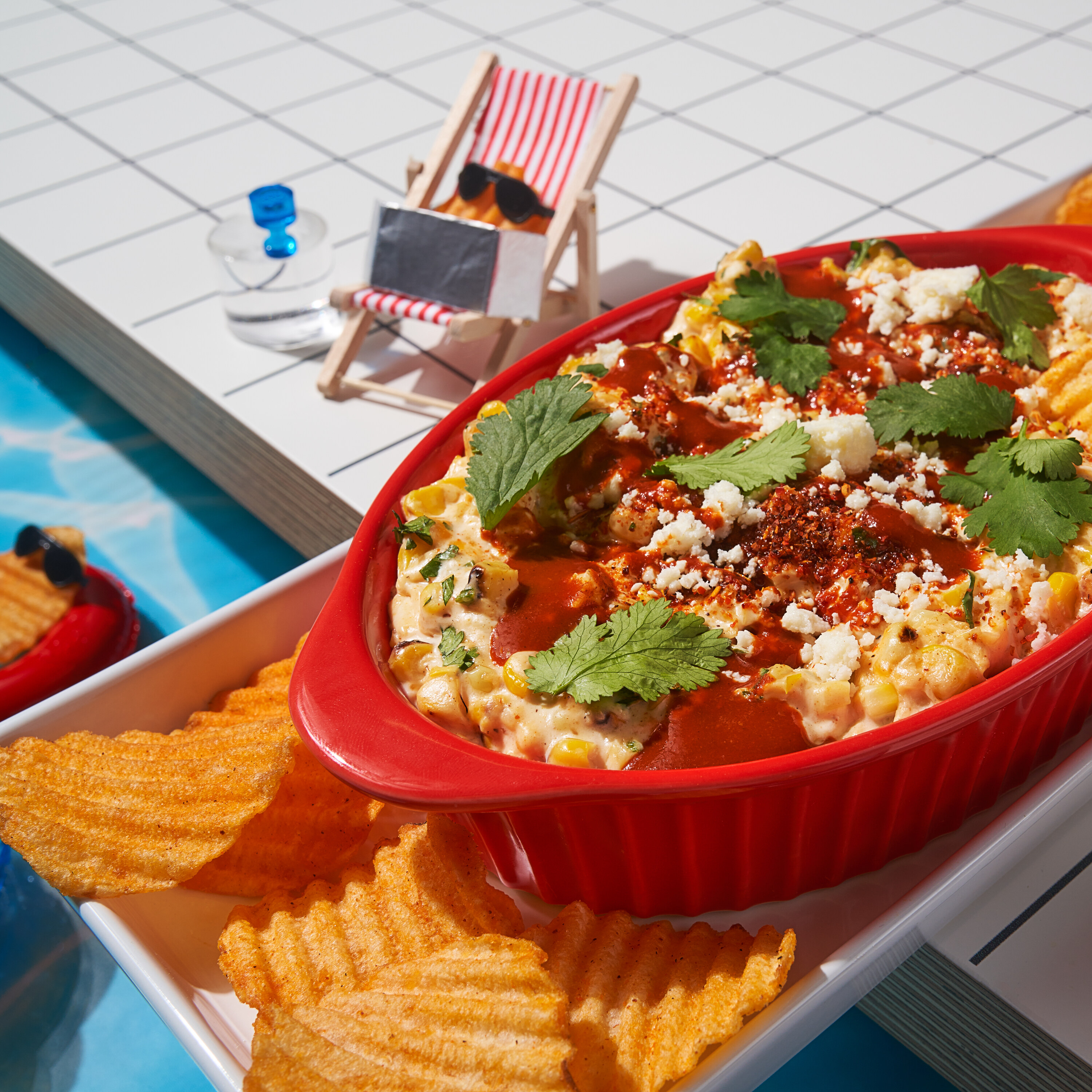 Street Corn Dip with LAY'S® Wavy Hickory BBQ