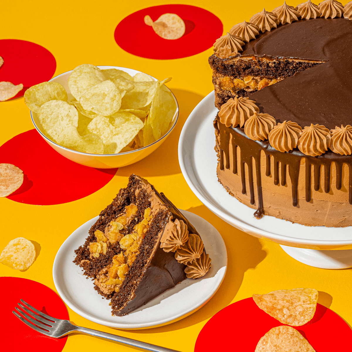 LAY’S® Sweet and Salty Potato Chip Chocolate Cake